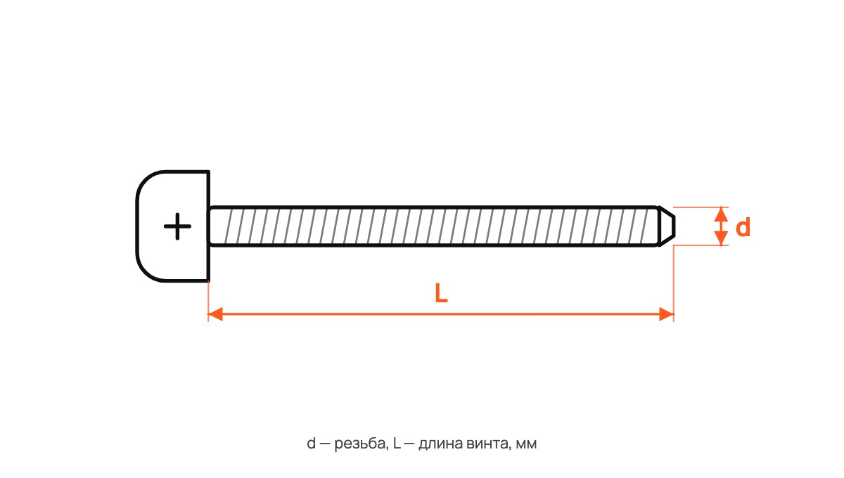 Винт DIN 967