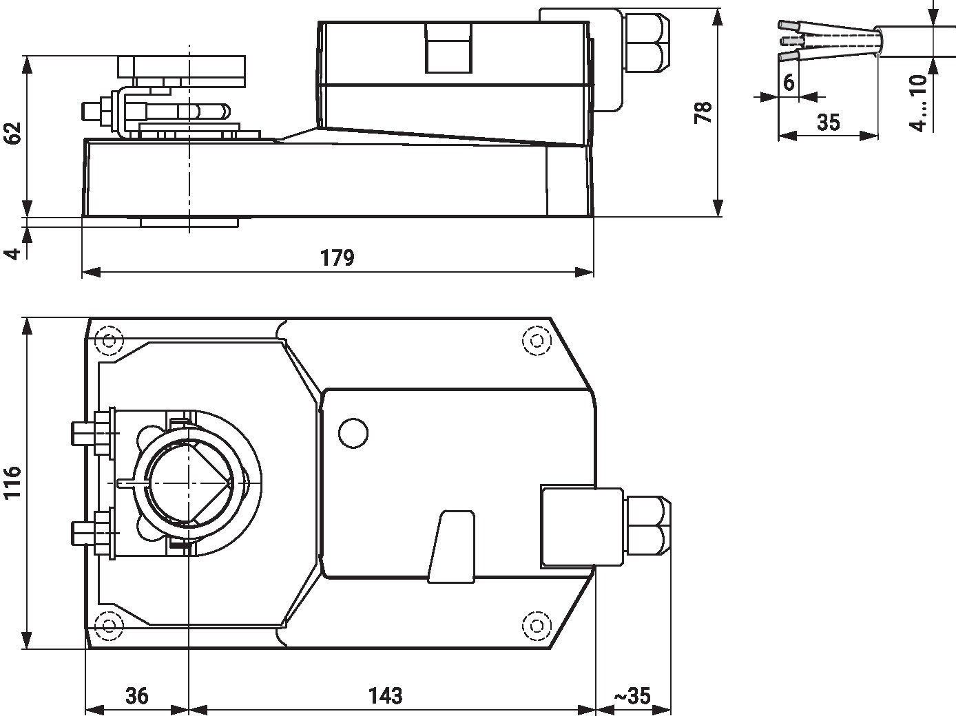 Электропривод Belimo GM24A-TP (40 Н·м)