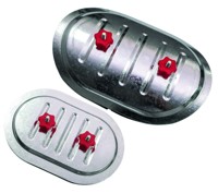 Лючок накладной CAD 250*150 mm Ø355 RED