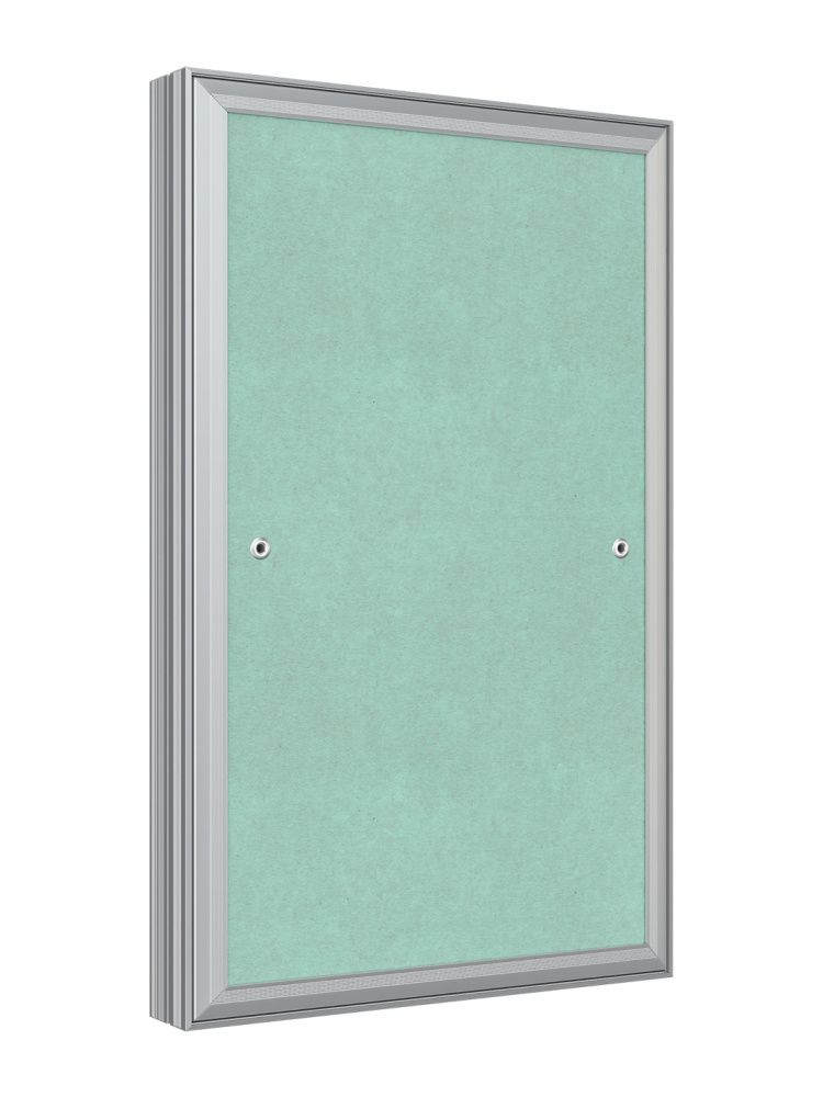 Люк ревизионный D Ceramo Base 250х400 скрытый монтаж съемный алюминий EVECS