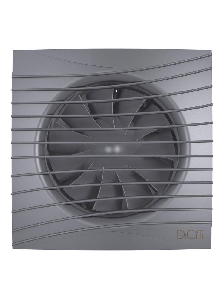 Вентилятор накладной SILENT D100 обратный клапан Dark gray metal DICITI