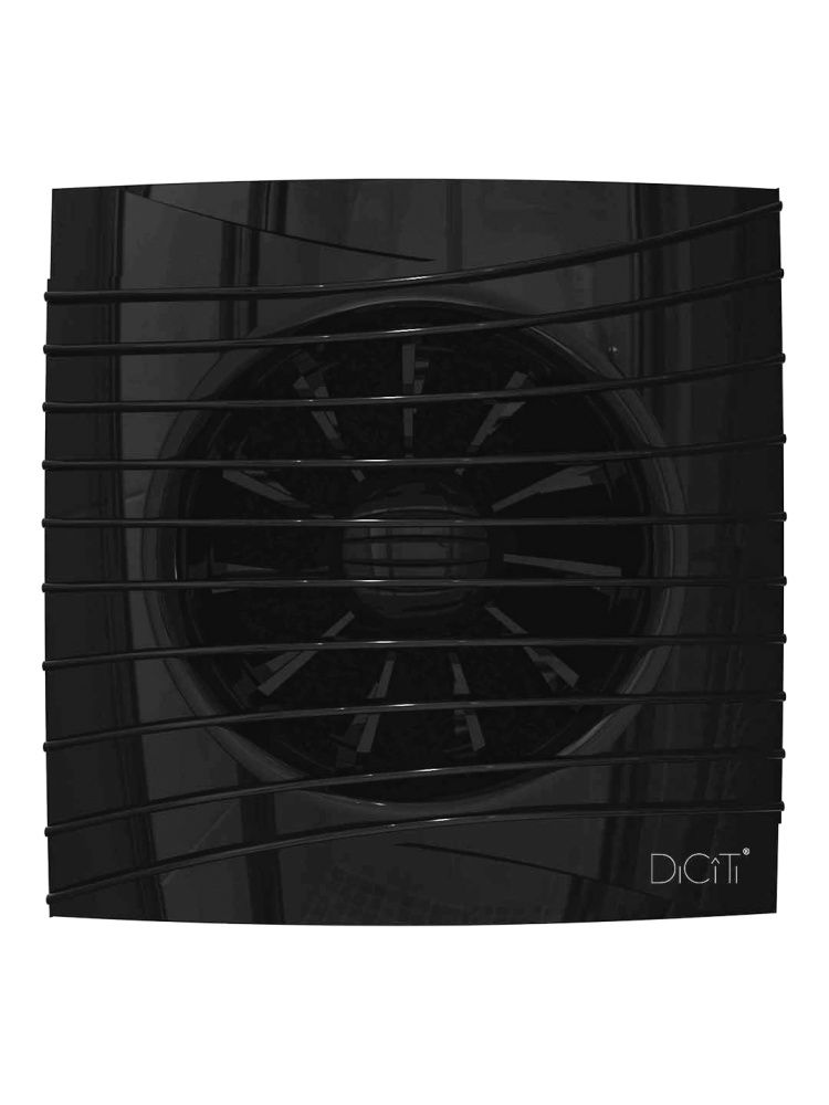 Вентилятор накладной SILENT D100 обратный клапан Obsidian DICITI
