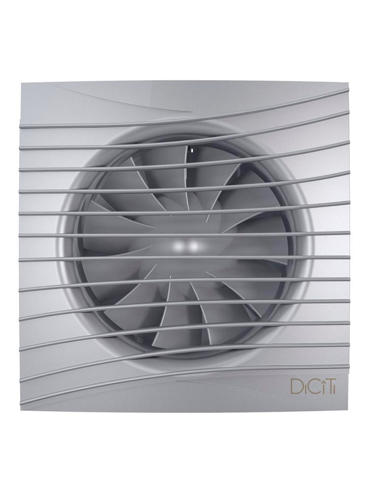 Вентилятор накладной SILENT D125 обратный клапан Gray metal DICITI