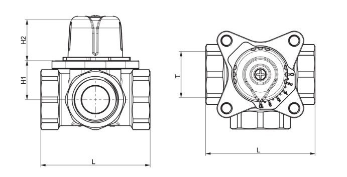 Трёхходовой клапан VILMANN TBG 20-4,0 (DN20, Kvs 4)