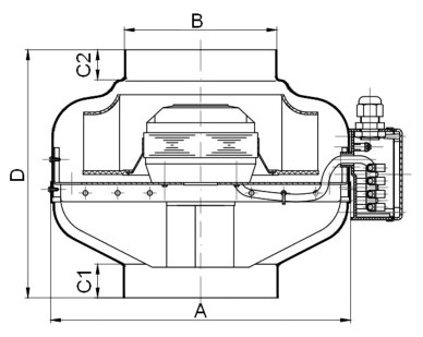 Вентилятор канальный круглый Supervent CL 200 M