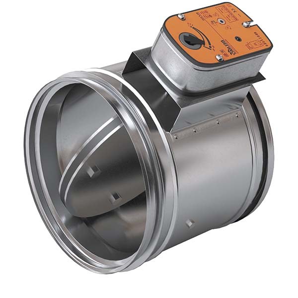 Противопожарный клапан LVR-60-250-НО-МВ-N(230)-Нп круглый Ø250 мм, EI 60, нормально открытый