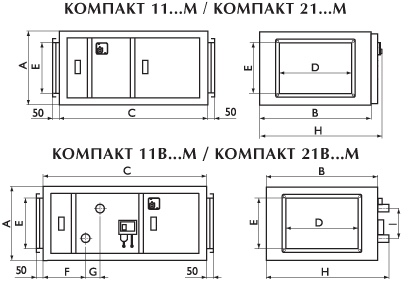 Приточные установки Компакт 11В2М