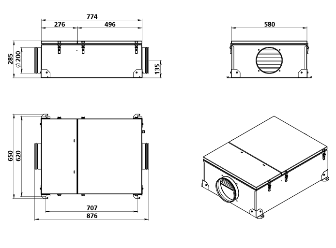 Канальный фильтр DF1000 (ФКО-600 LED)