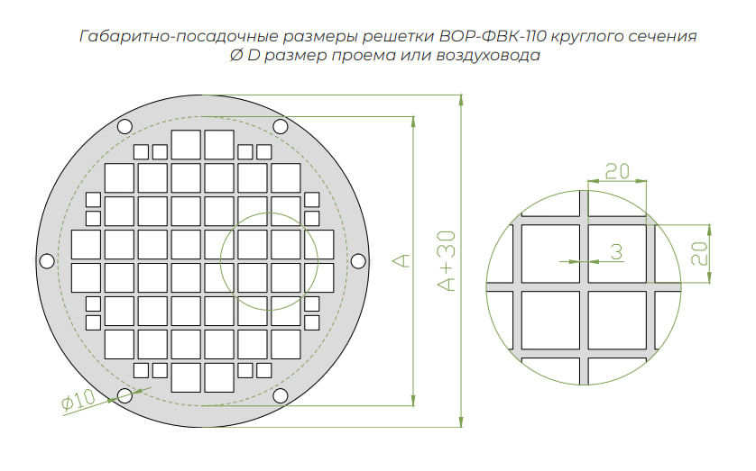 Решетка ВОР-ФВК110