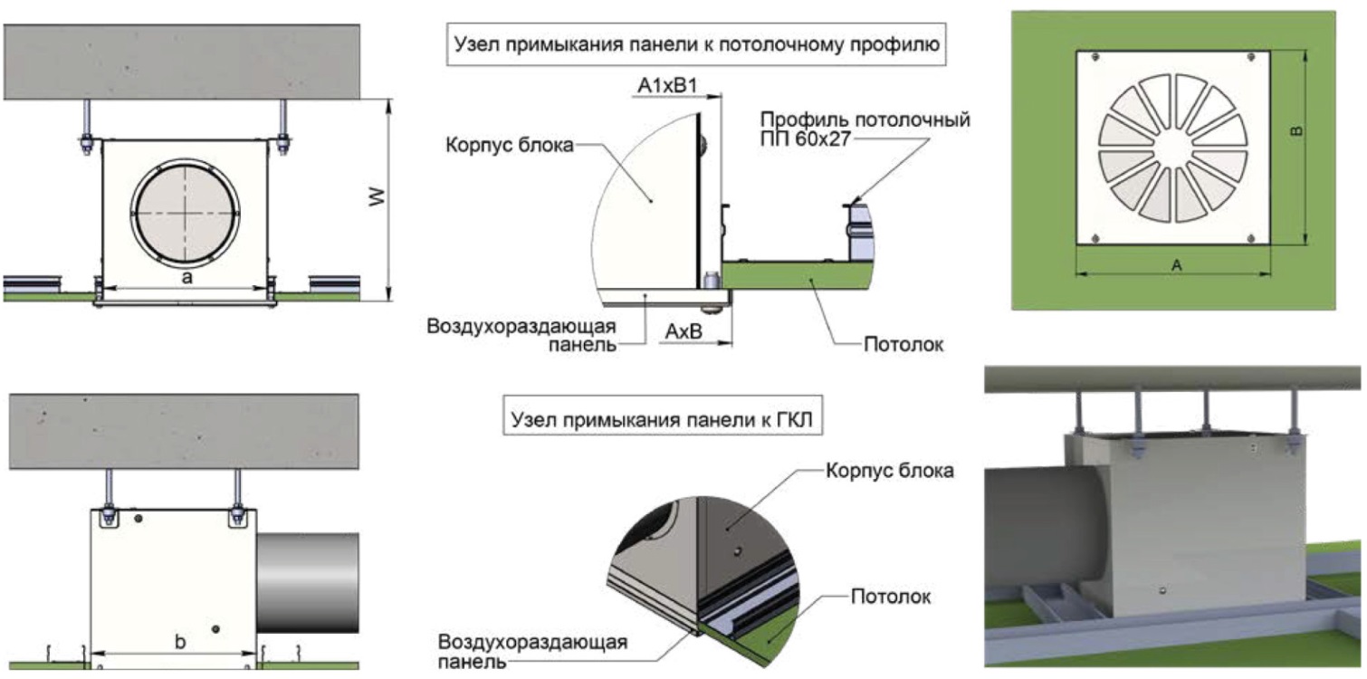 Круглый воздухораспределитель с регулируемыми ячейками ЯКВР