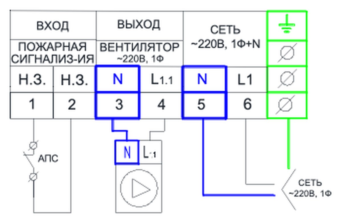 Схема подключения ЩУВ-220