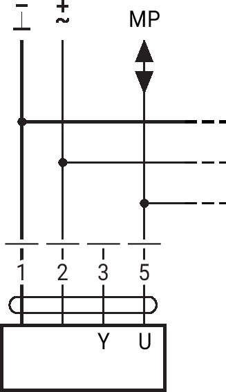 LF24-SR — Подключение к MP-Bus