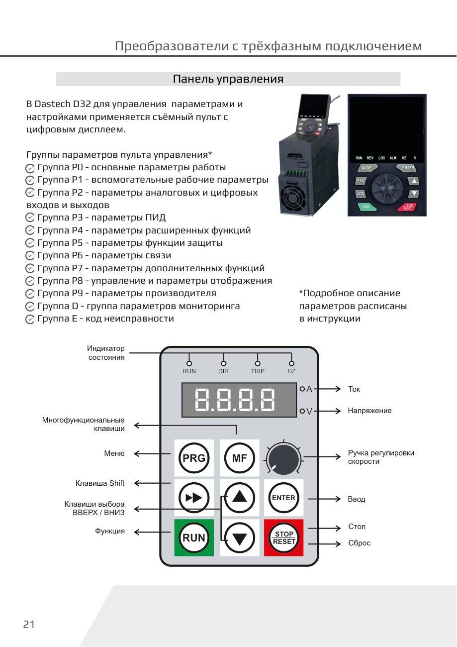Панель управления D32 Dastech D32-T3-355G